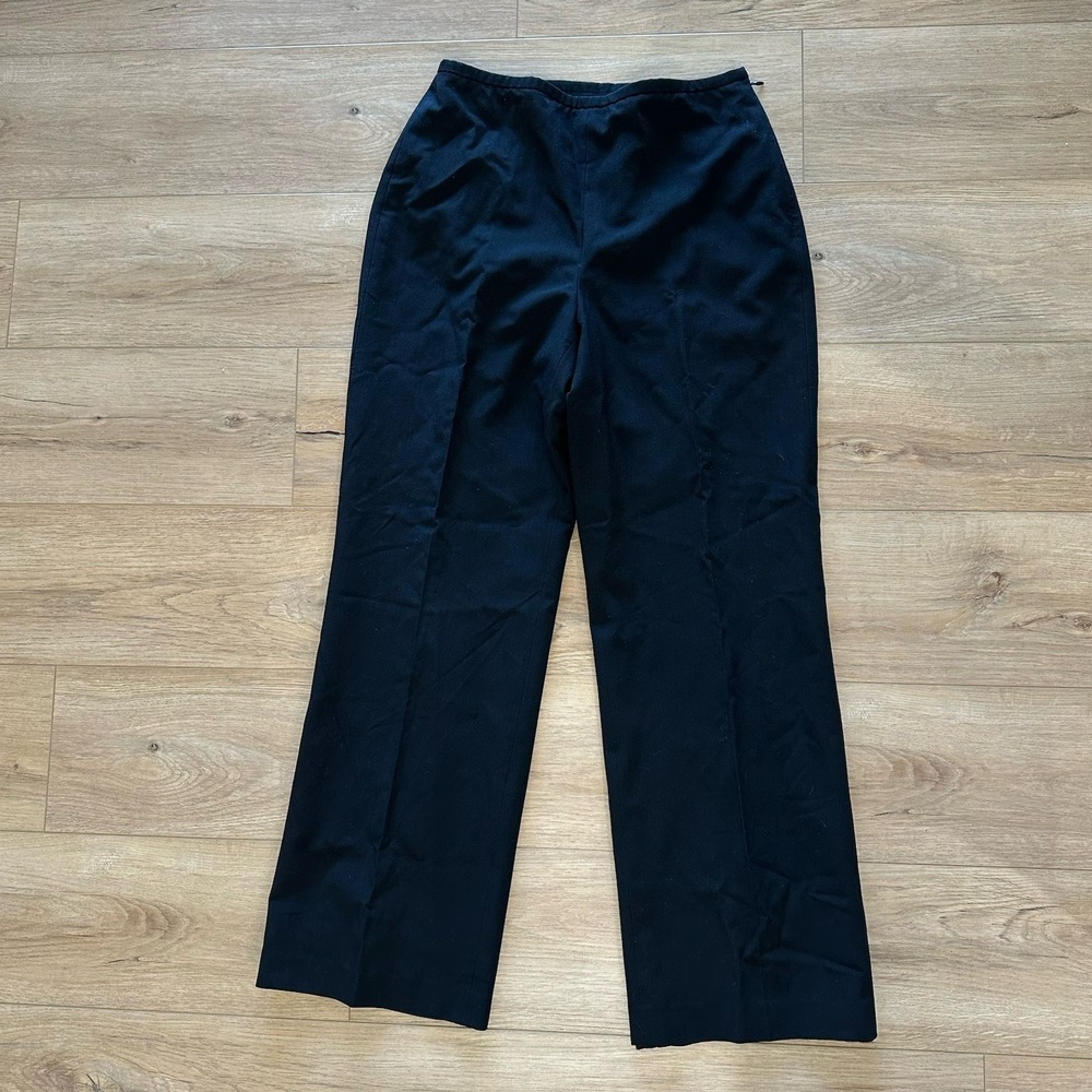Ann Taylor Stretch Pants Trousers Womens 8 Black Career Office Minimalist Preppy